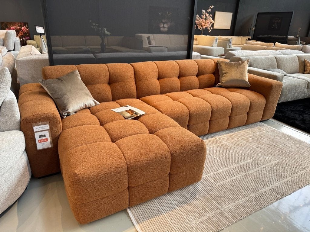 Direct leverbaar| Modern velvet hoekbank  | Showroom Utrecht