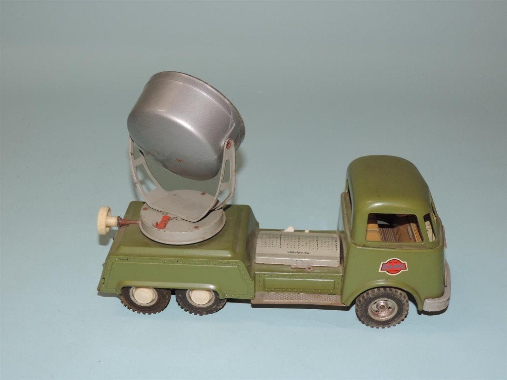 Gama W-Germany Militair blikken Speelgoed Rocket Truck 211, Antiek en Kunst, Ophalen of Verzenden