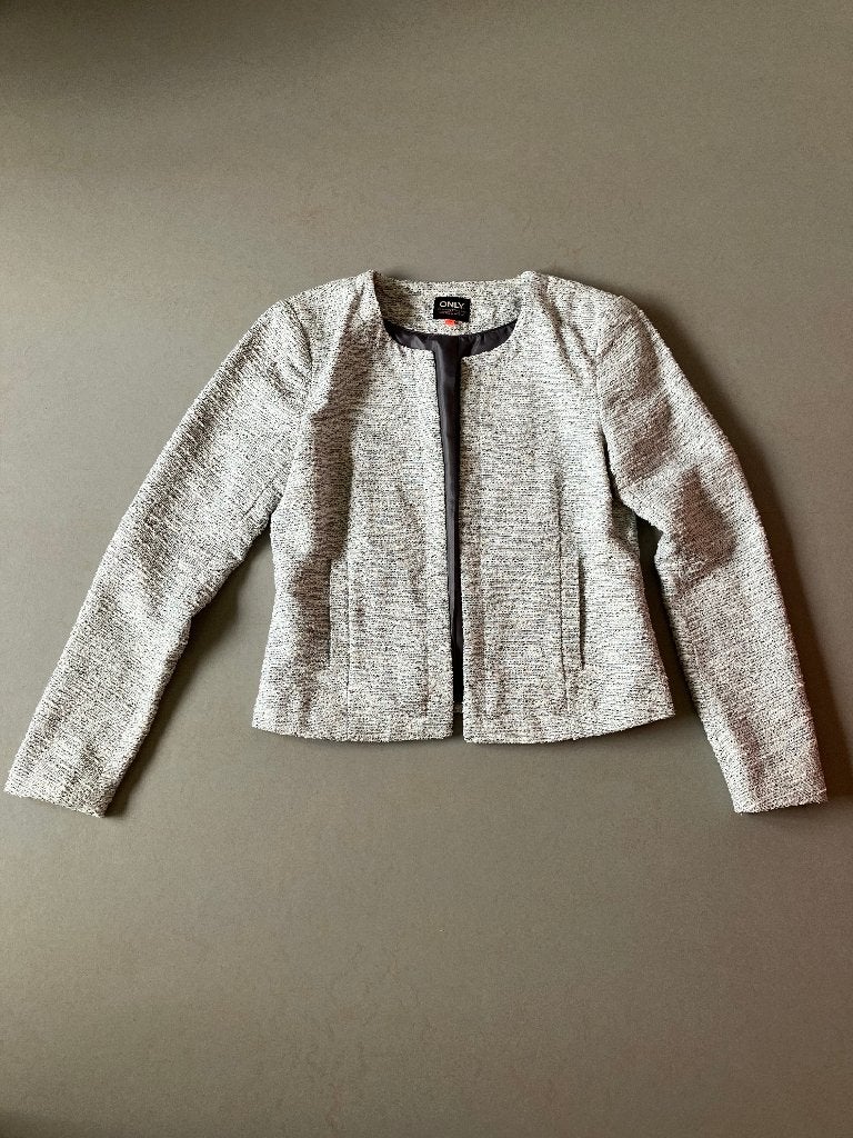 Kort net jasje maat 38/M, Maat 38/40 (M), Wit, Ophalen of Verzenden, Jasje