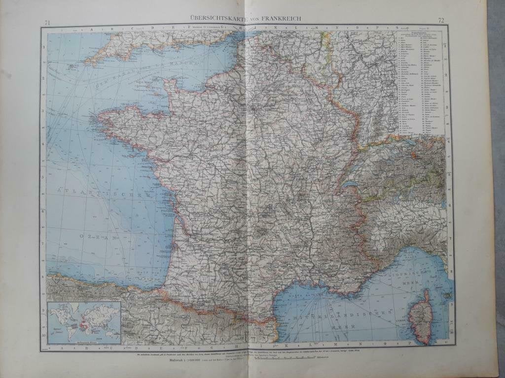 71-72/ Frankrijk en haar koloniën Litho uit 1899, Ophalen of Verzenden