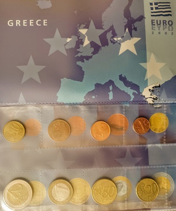 Griekenland serie Euromunten 2002, Ophalen of Verzenden, Griekenland, Overige waardes, Setje