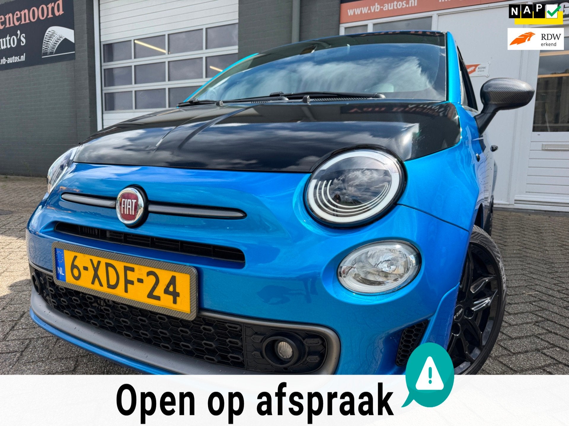Fiat 500 0.9 TwinAir Turbo 500S met navigatie en bluetooth t, Auto's, Voorwielaandrijving, Stof, Gebruikt, 905 kg