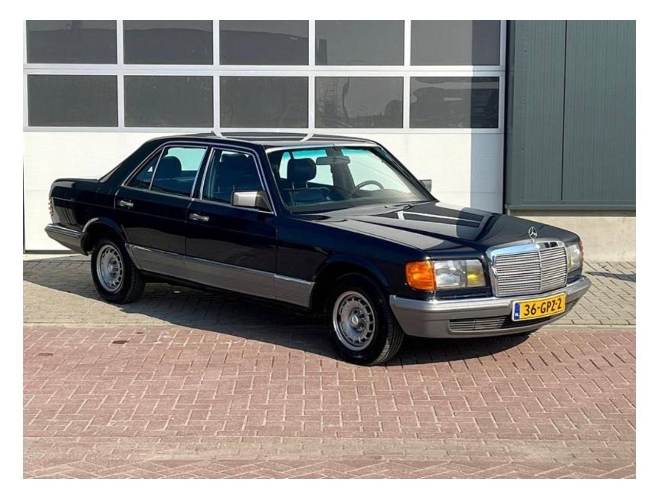 Mercedes-Benz S-Klasse 2.7 280 SE AUT 1983 Blauw, Auto's, Automaat, Blauw, Particulier, Sedan