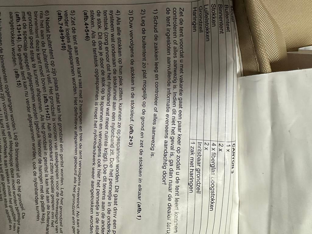 Active Leisure Canyon 3 HW - 3-persoons tent, Ophalen, Zo goed als nieuw, Tot en met 3