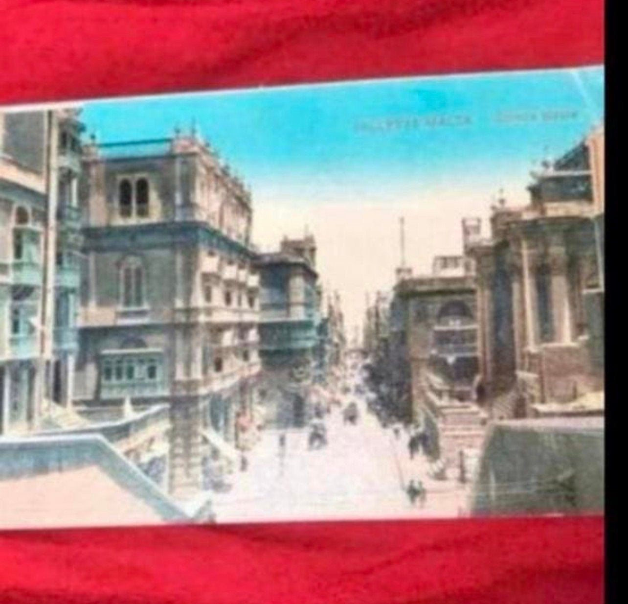 Antieke ansichtkaart Strada Reale, Valletta, Malta, Ophalen of Verzenden, Voor 1920, Gelopen