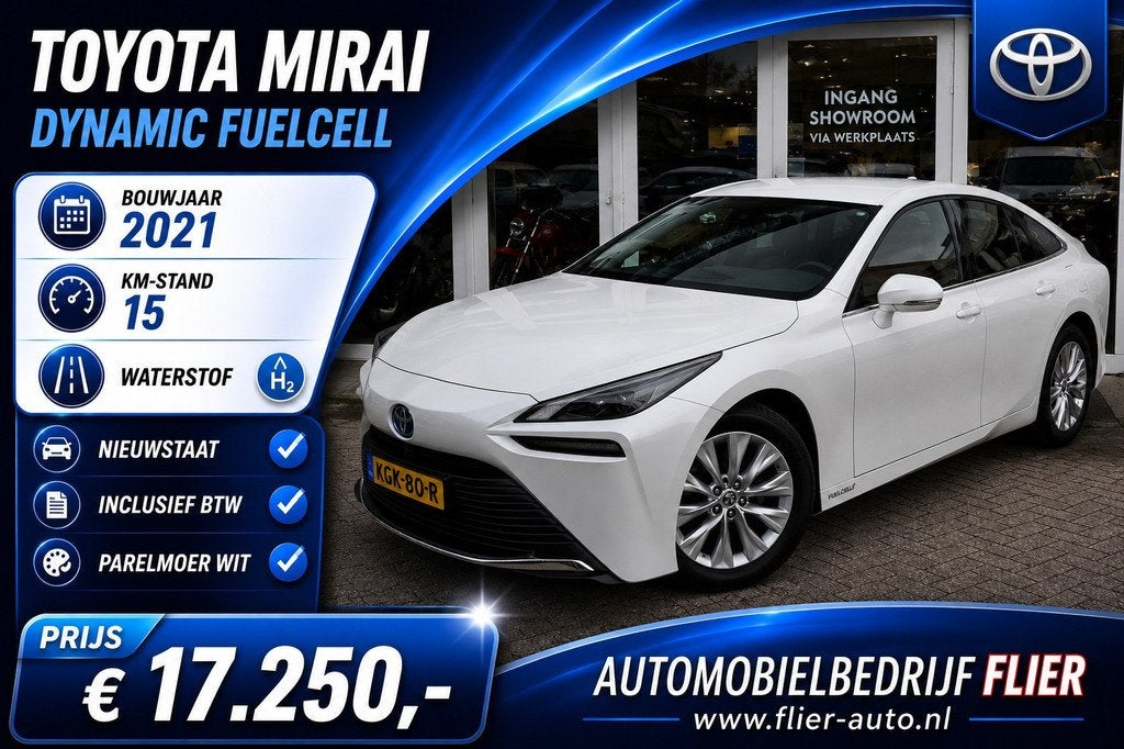 Toyota Mirai Dynamic Fuelcell | JBL | NIEUW | Pearl White |, Auto's, Toyota, Automaat, Waterstof, Wit, 1875 kg