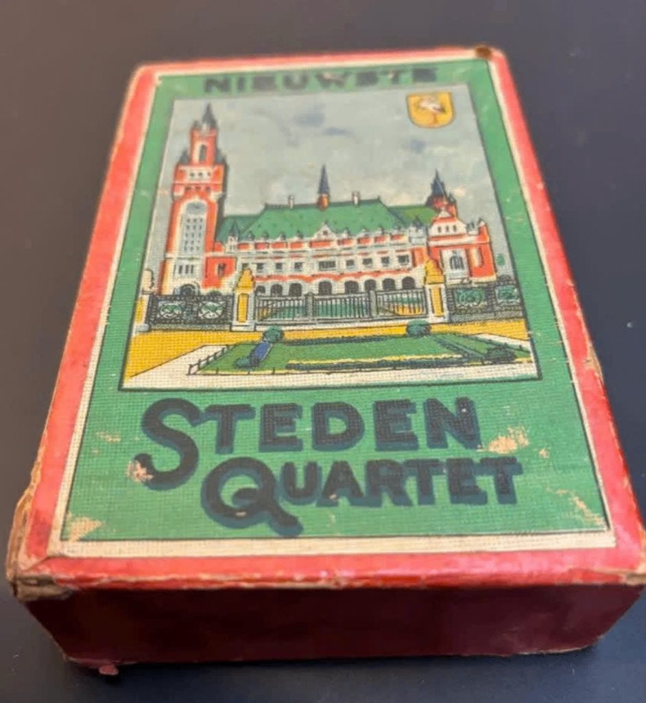 Vintage Stedenquartet spel uit de jaren '20, Ophalen of Verzenden, Gebruikt, Kwartet(ten)