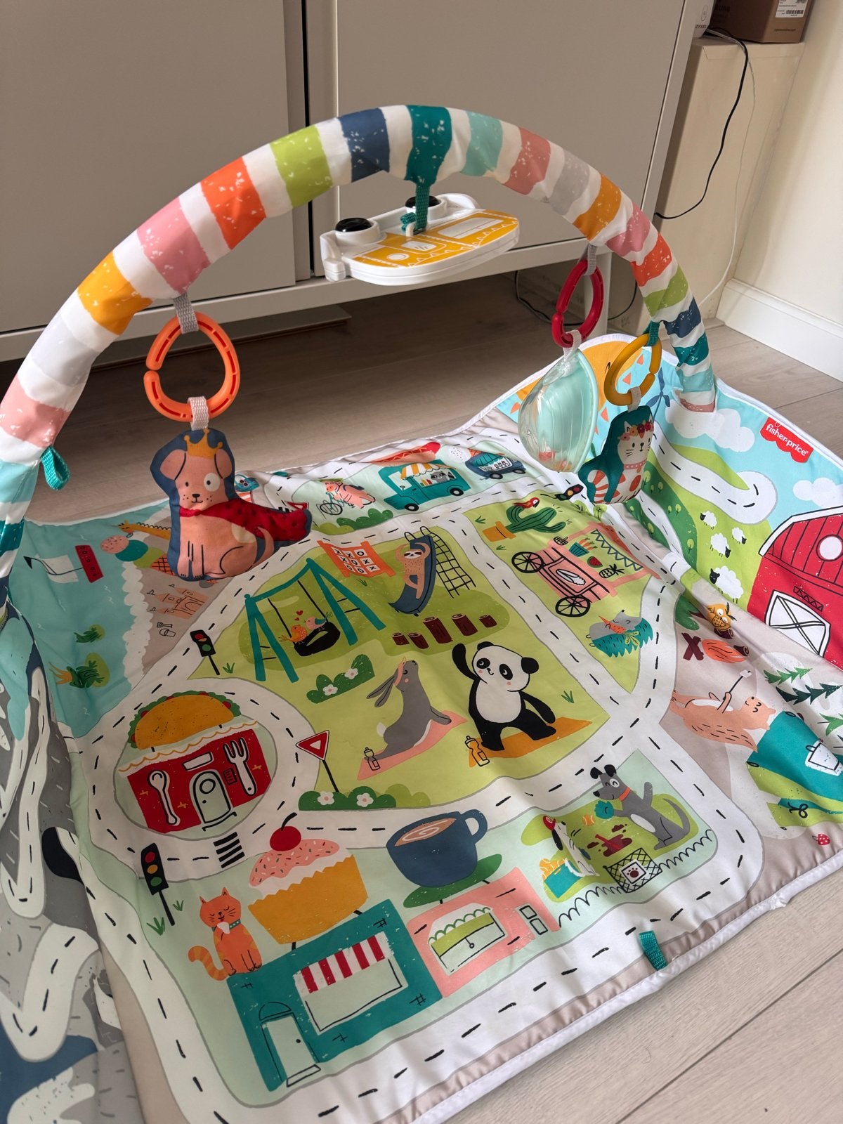 Fisher-Price Speelkleed met Boog en Speeltjes, Ophalen, Zo goed als nieuw, Speelkleed