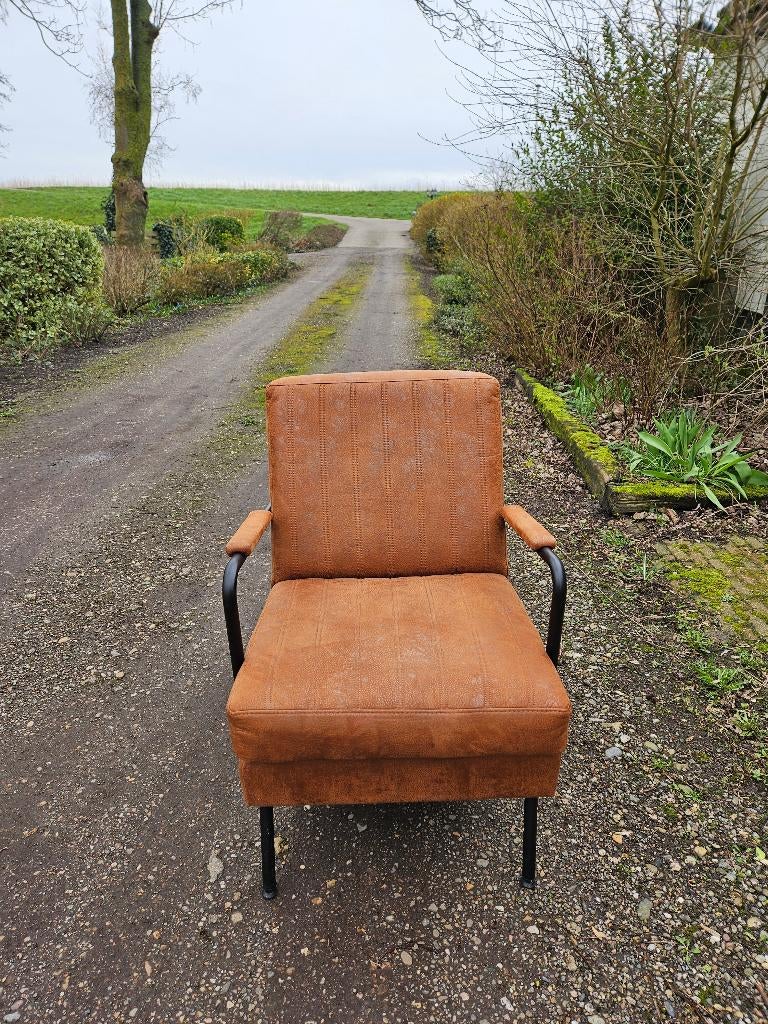 Fauteuil, Ophalen, Leer, 75 tot 100 cm, Zo goed als nieuw