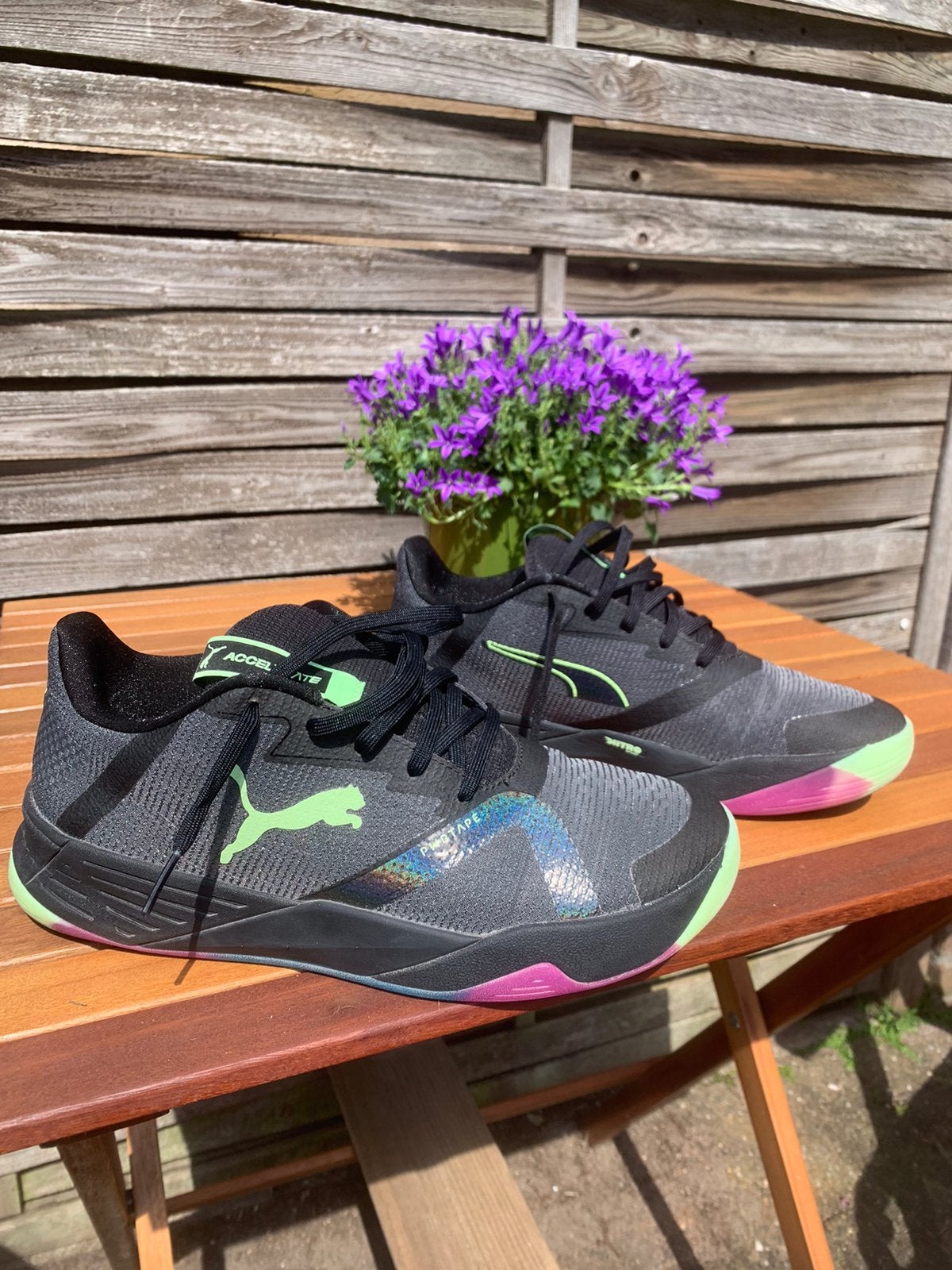 PUMA Accelerate Turbo Nitro II Handbalschoenen 41 sport, Ophalen of Verzenden, Zo goed als nieuw, Sportschoenen, Zwart