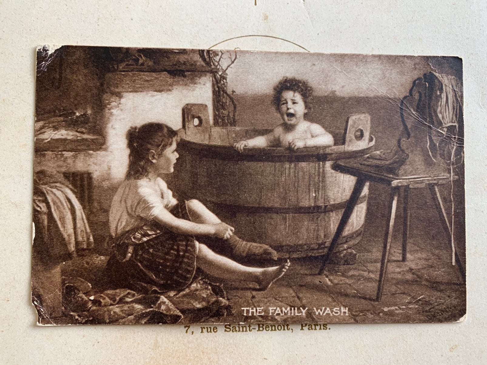 11-2-1909 The family wash (HE), Ophalen of Verzenden, Voor 1920, Gelopen, Kinderen