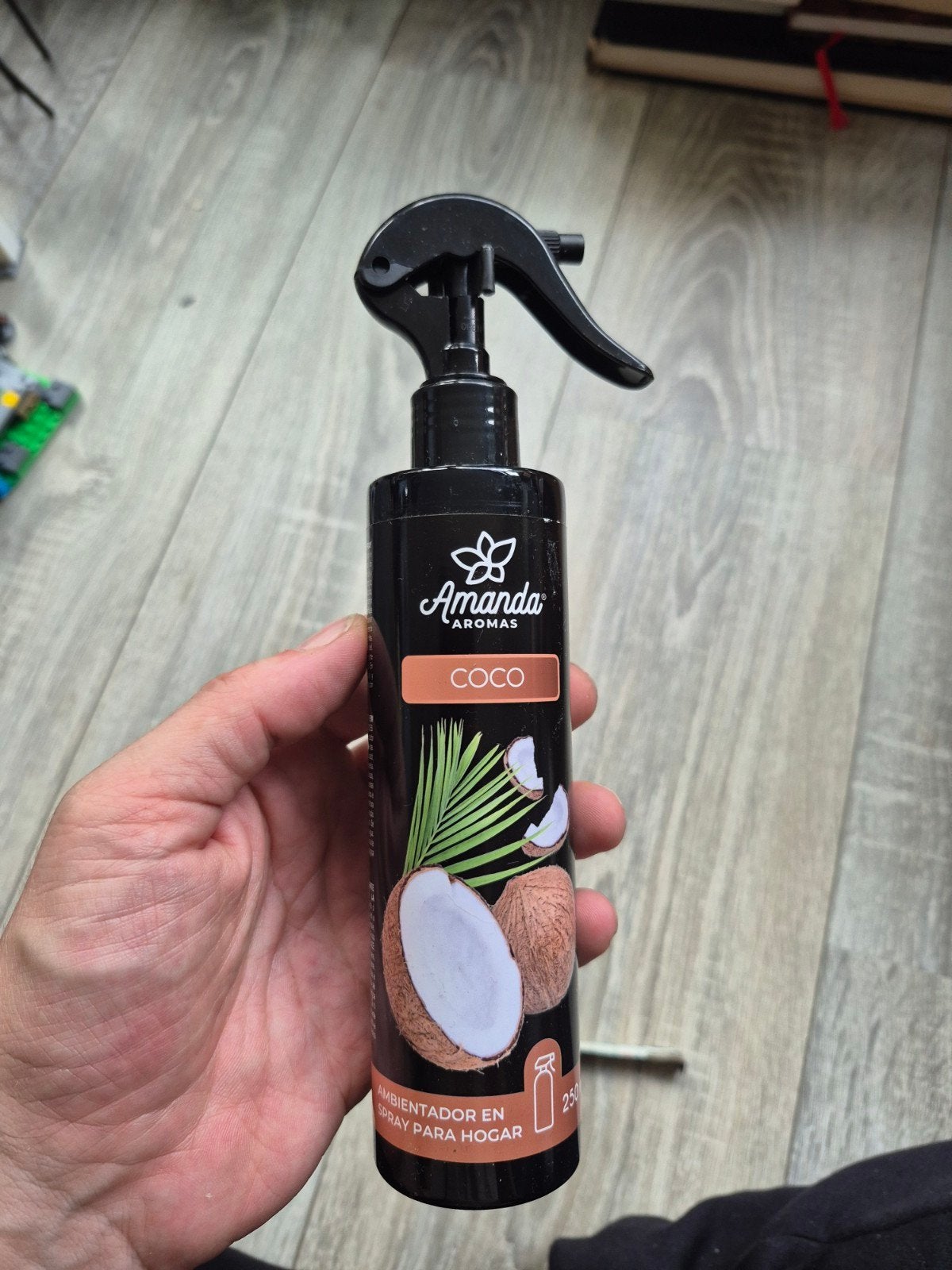 Amanda Aromas Coco Huisparfum Spray - 250 ml, Ophalen of Verzenden, Nieuw, Zwart, Kunststof