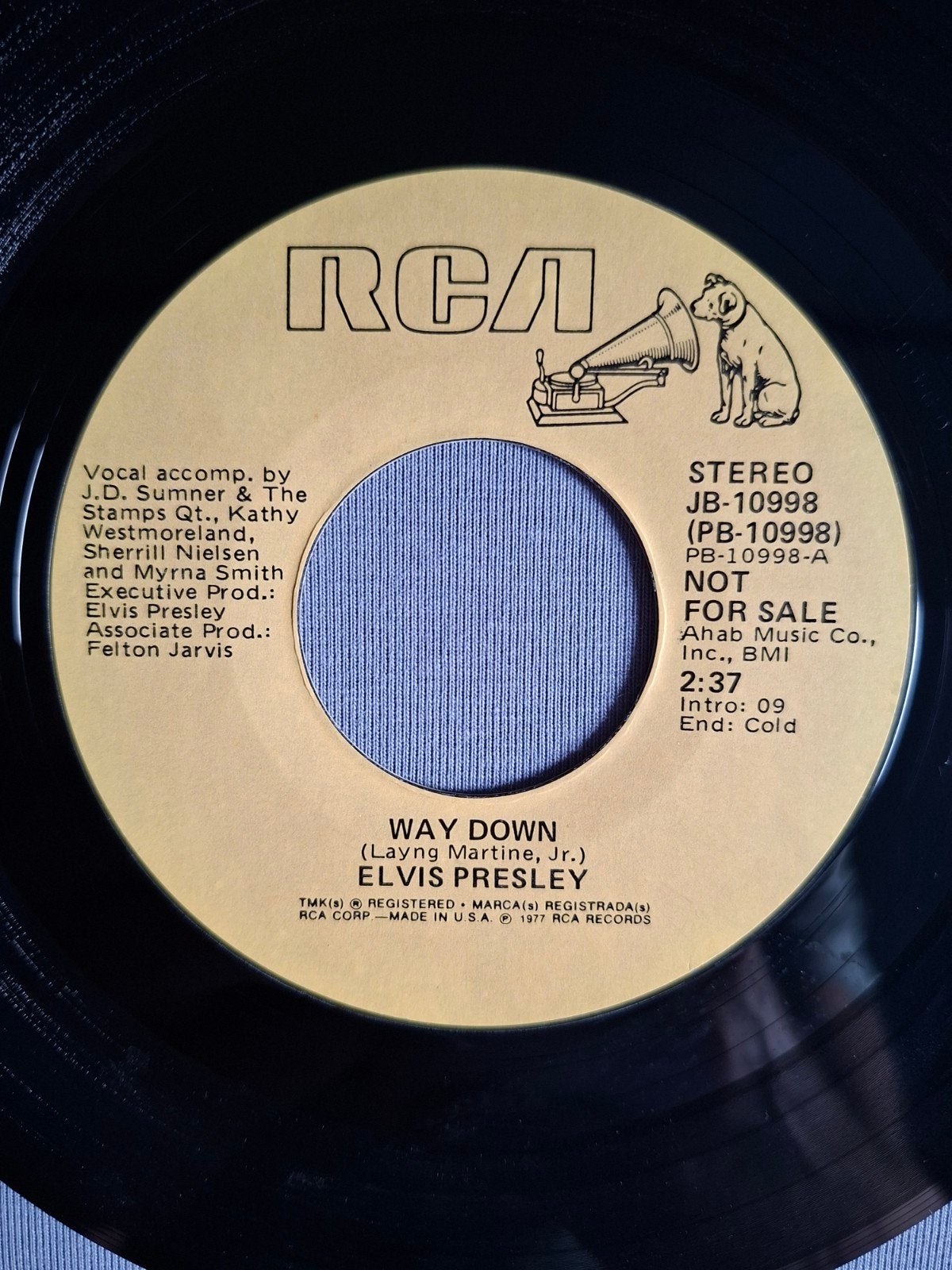 Elvis Presley – Way Down USA DJ Promo (Zeldzaam, 1977), Ophalen of Verzenden