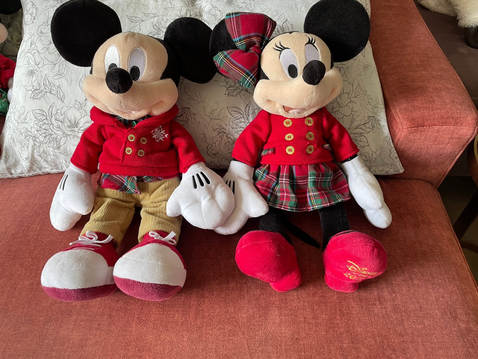 Disney store minnie & Mickey mouse kerstknuffels, Muis, Overige merken, Disney, Zwart