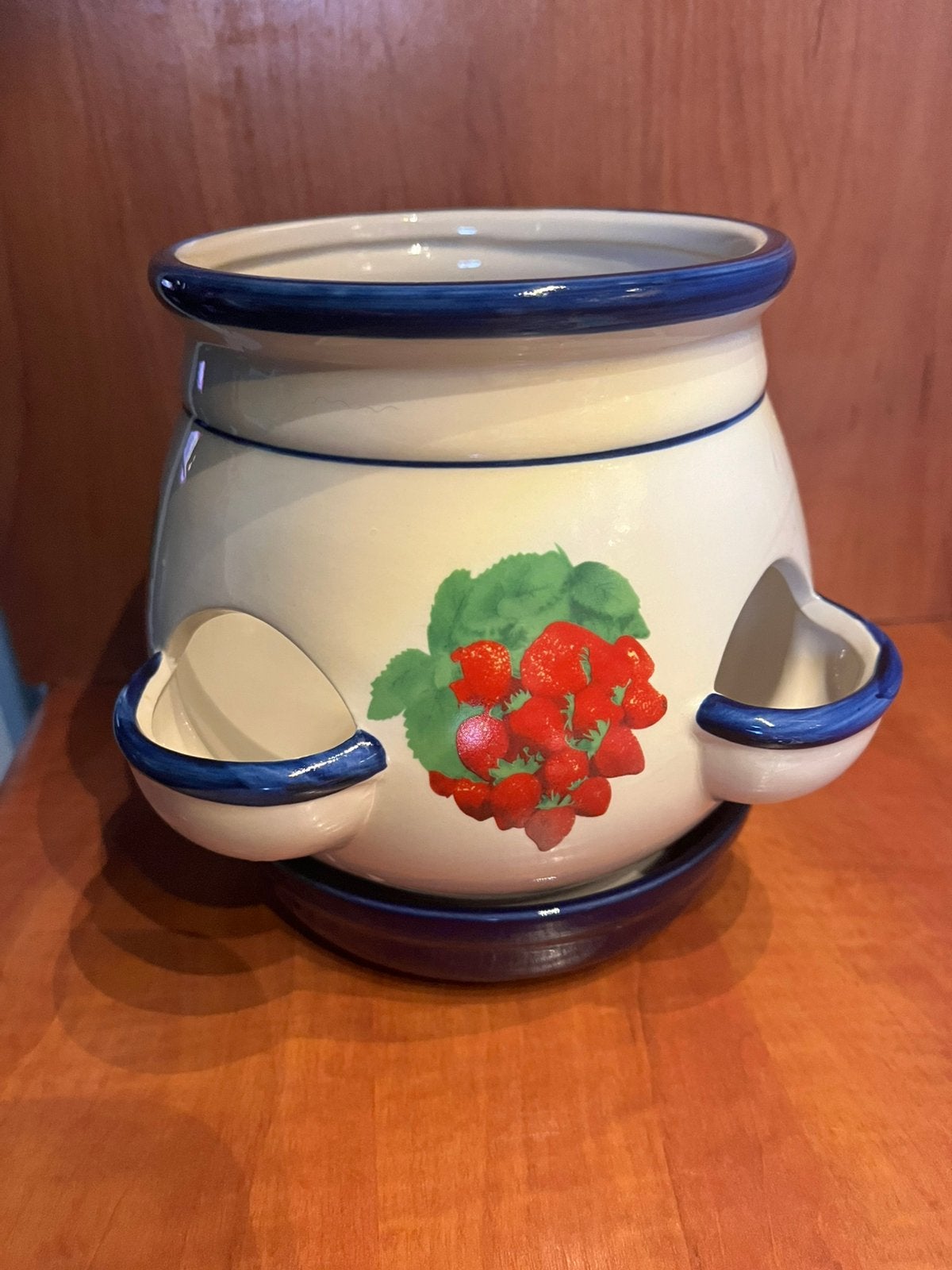 Vintage aardbeienpot, Ophalen