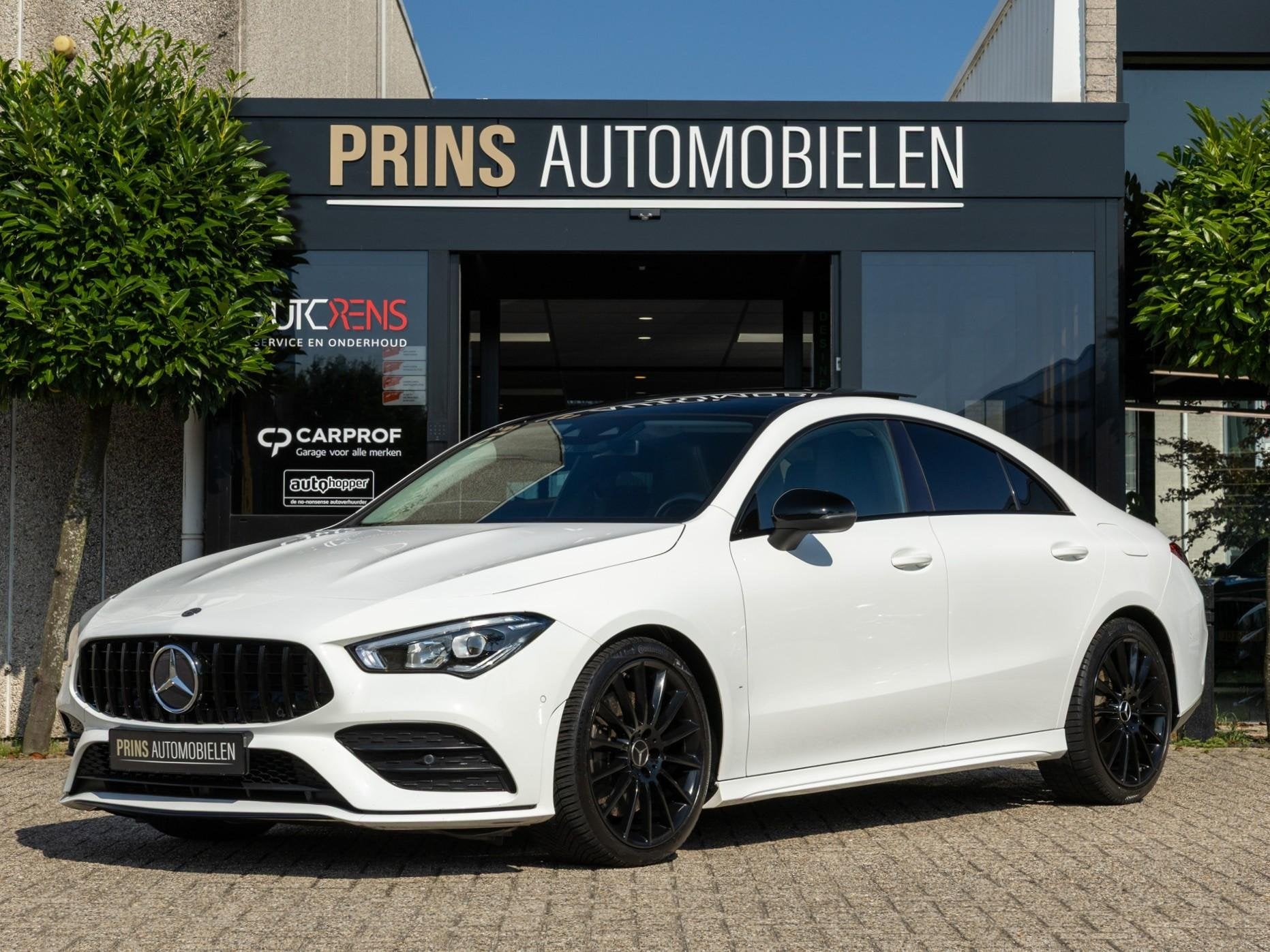 Mercedes-Benz CLA-klasse 220 AMG|Night|Pano|Sfeer|Standkache, Auto's, Stof, Gebruikt, Wit, Origineel Nederlands