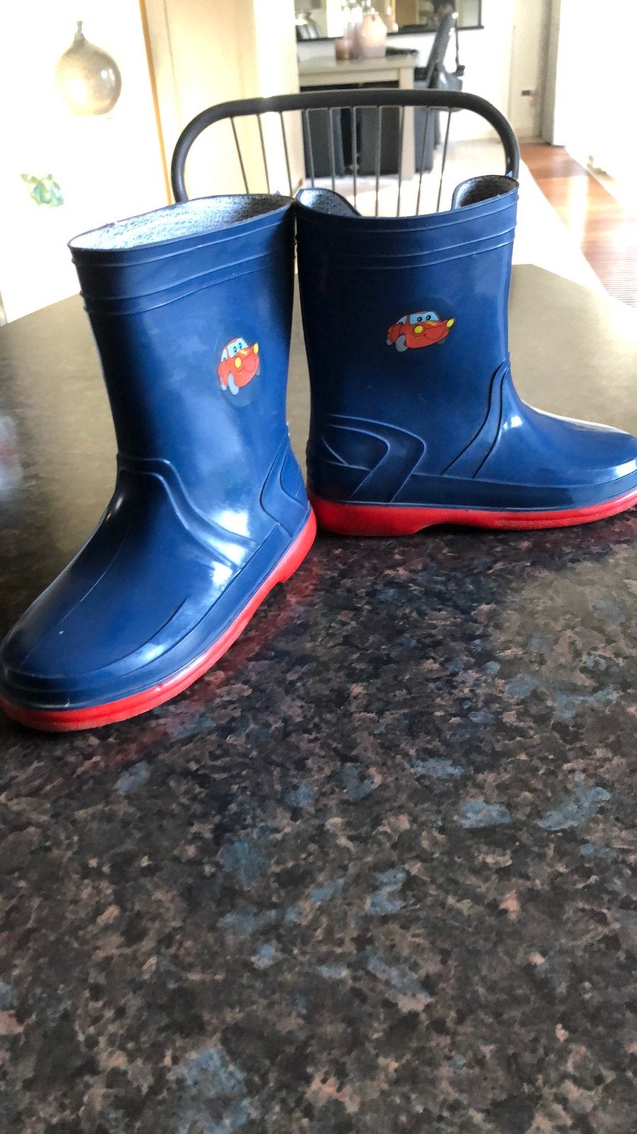 Regen laarsjes mt 29. Blauw/rood. €3,00, Gebruikt, Jongen of Meisje, Ophalen of Verzenden, Laarzen