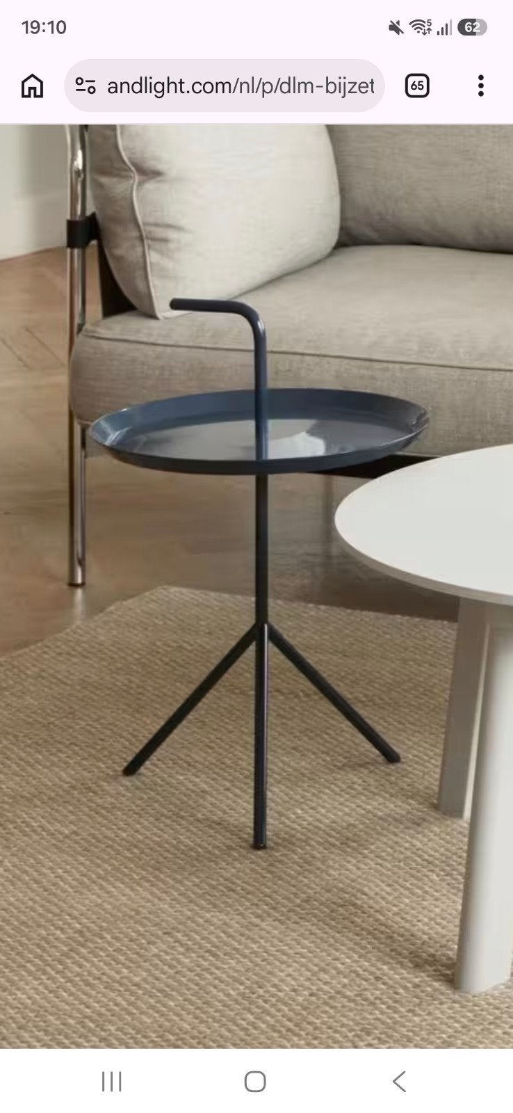 Hay DLM bijzettafel 38 cm deep blue, Ophalen, Rond, Minder dan 55 cm, Minder dan 45 cm