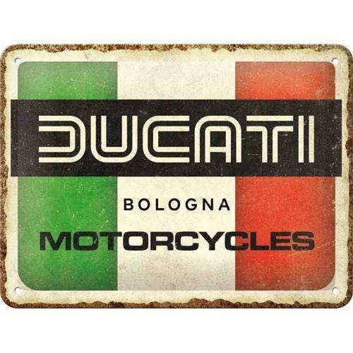 Ducati Bologna Motorcycles relief reclamebord van metaal, Ophalen of Verzenden, Nieuw, Auto's