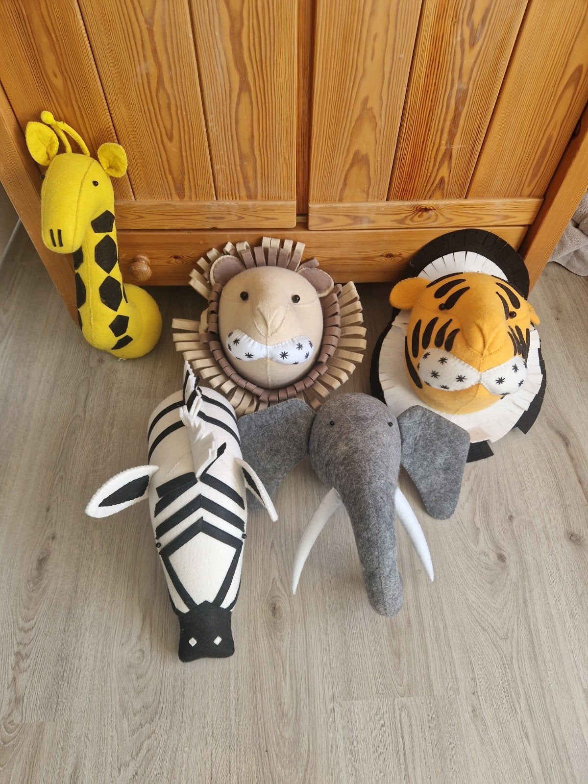 Set van 5 Safari Dieren Wanddecoratie voor Kinderkamer, Kinderen en Baby's, Ophalen, Overige merken, Zo goed als nieuw, Wanddecoratie