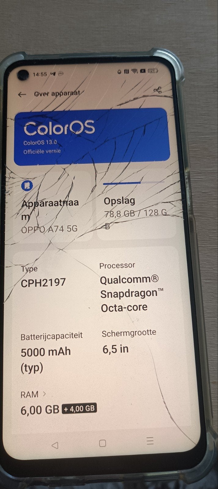 Oppo a 74 5g android 13, Ophalen, 6 megapixel of meer, Overige modellen