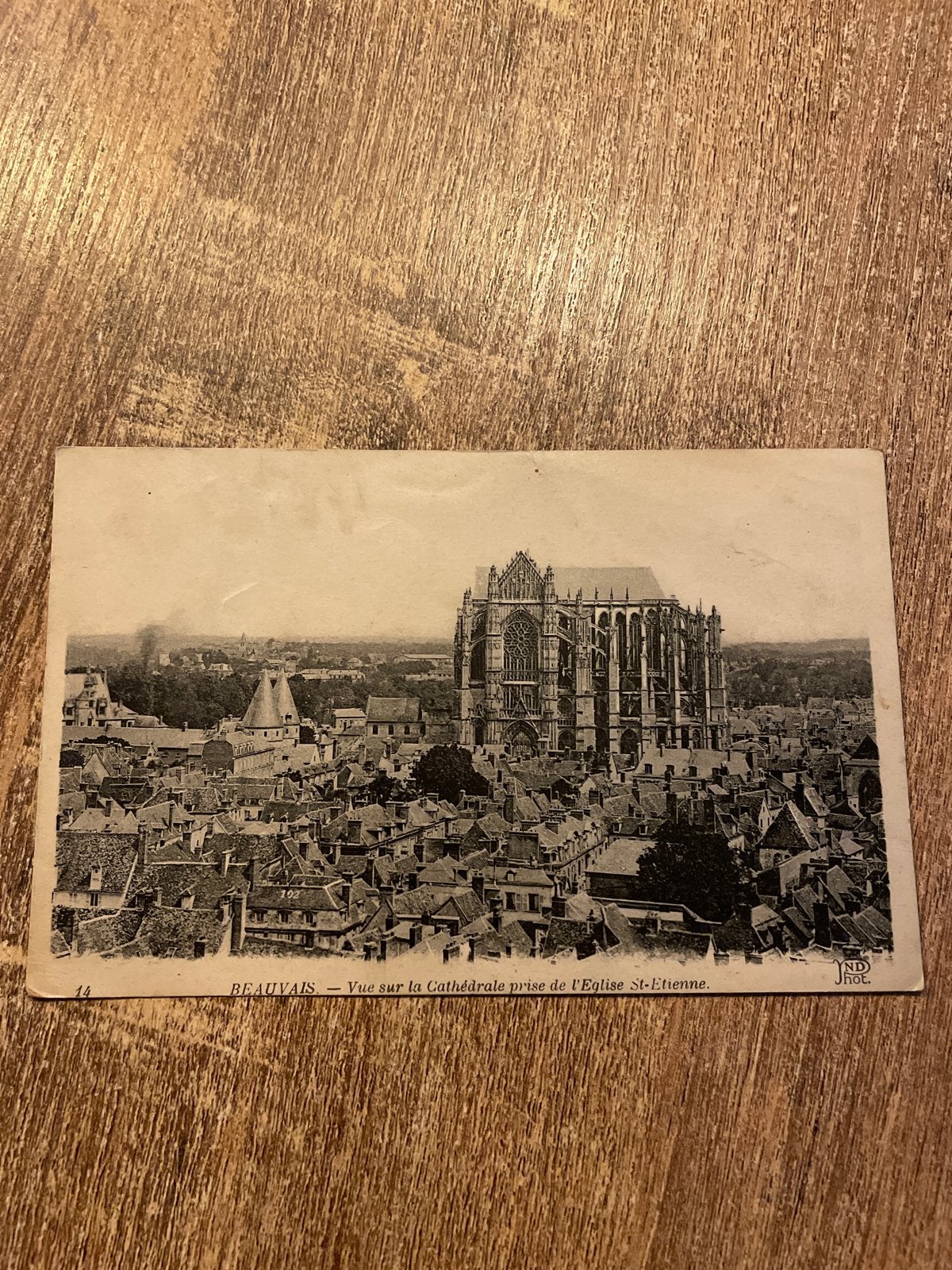 Oude Ansichtkaart Beauvais Kathedraal St-Etienne (1919), Ophalen of Verzenden, Voor 1920, Gelopen, Stad of Dorp