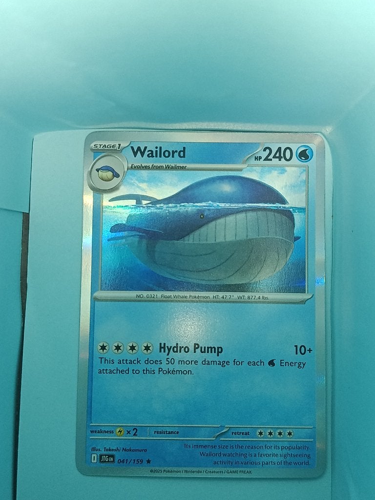 Wailord (JTG 041) Journey Together - Singles, Ophalen of Verzenden, Nieuw, Losse kaart