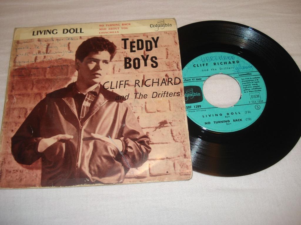 Cliff Richard   EP  Teddy Boys  Frankrijk     Orgineel, Fotohoes, Ophalen of Verzenden, Zo goed als nieuw, Pop
