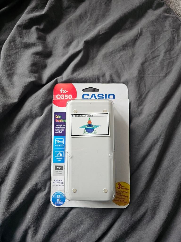 Casio fx-CG50 grafische rekenmachine complete set, Ophalen of Verzenden, Grafische rekenmachine, Zo goed als nieuw