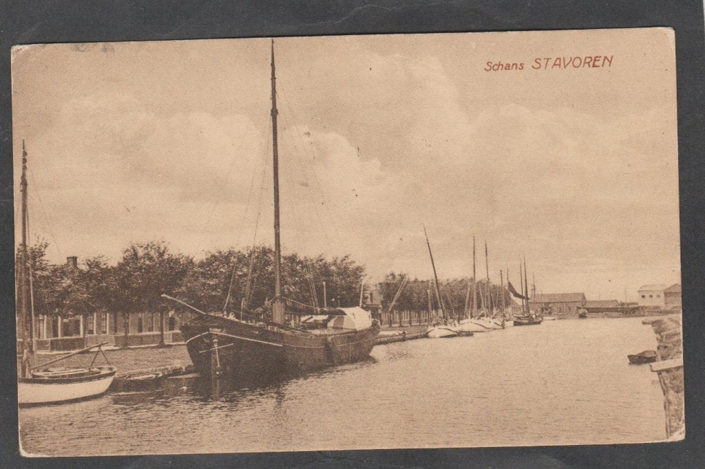stavoren  schans met schip, Verzenden, 1920 tot 1940, Gelopen, Friesland