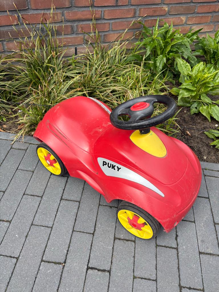 Puky Loopauto - Rood met Gele Wielen, Ophalen of Verzenden, Gebruikt, Loopvoertuig