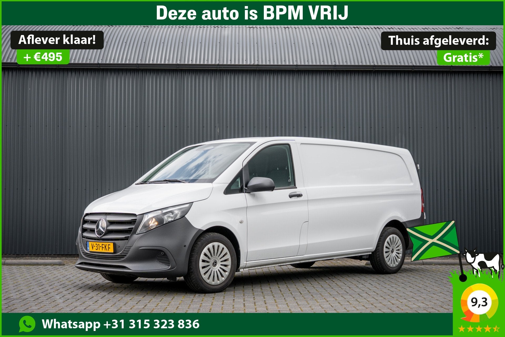 Mercedes-Benz Vito 114 CDI L3 | Facelift | Automaat | X-Lang, Auto's, Bestelauto's, Automaat, Gebruikt, 4 cilinders, Wit