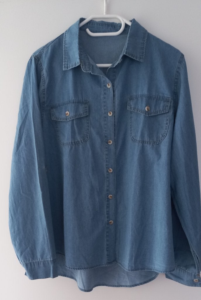 Denim casual damesblouse  maat XL .NIEUW, Kleding | Dames, Maat 46/48 (XL) of groter, Nieuw, Onbekend, Verzenden