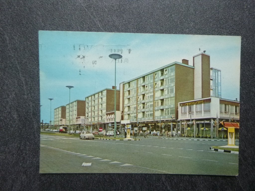 Wageningen, stads Brink/restaurant/auto 1967, Verzenden, 1960 tot 1980, Gelopen, Gelderland