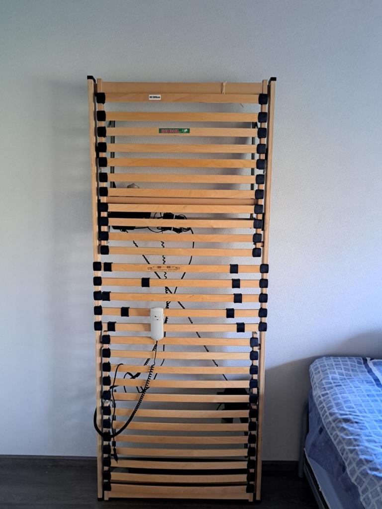 Elektrische lattenbodem 80x200 dubbele hettich motoren, Huis en Inrichting, Ophalen, Eenpersoons, Zo goed als nieuw, 80 cm