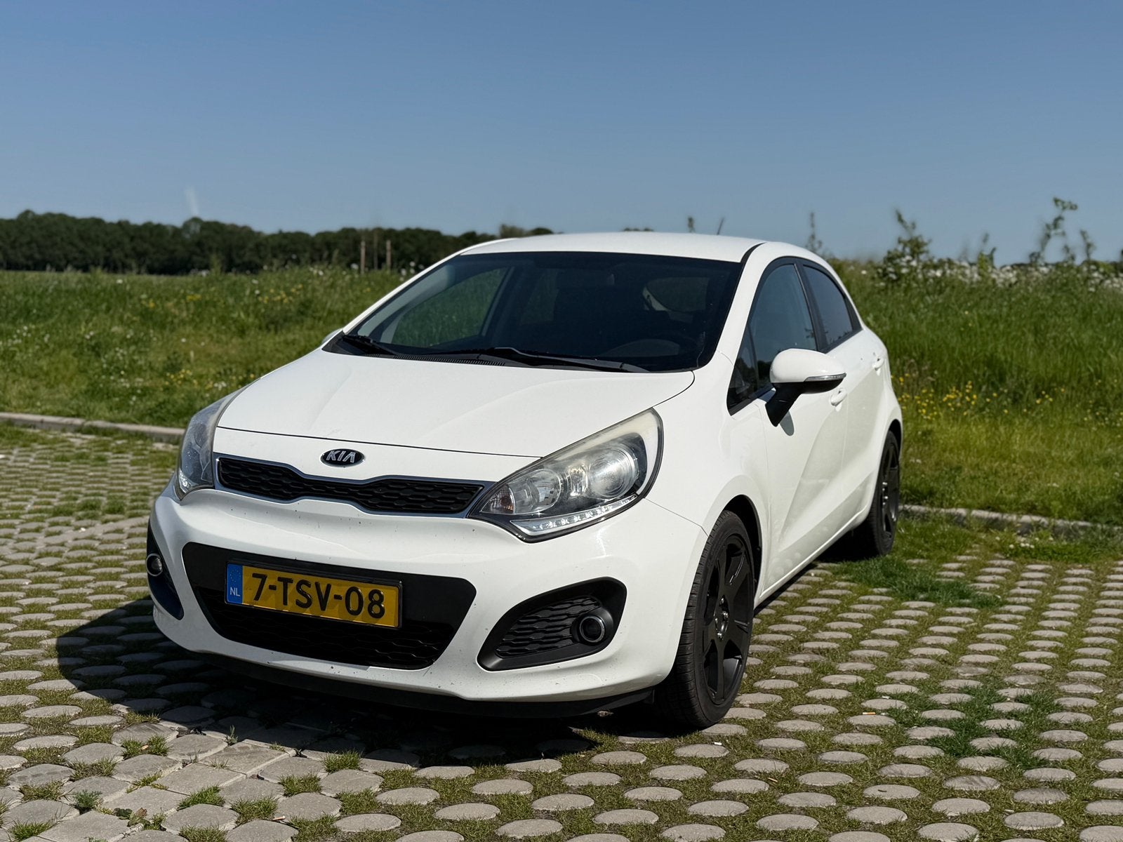 Kia Rio 1.2 | World Cup Edition | Cruise, 5DRS, 2014, Wit, 1027 kg, 40 €/maand, Zwart, 4 cilinders