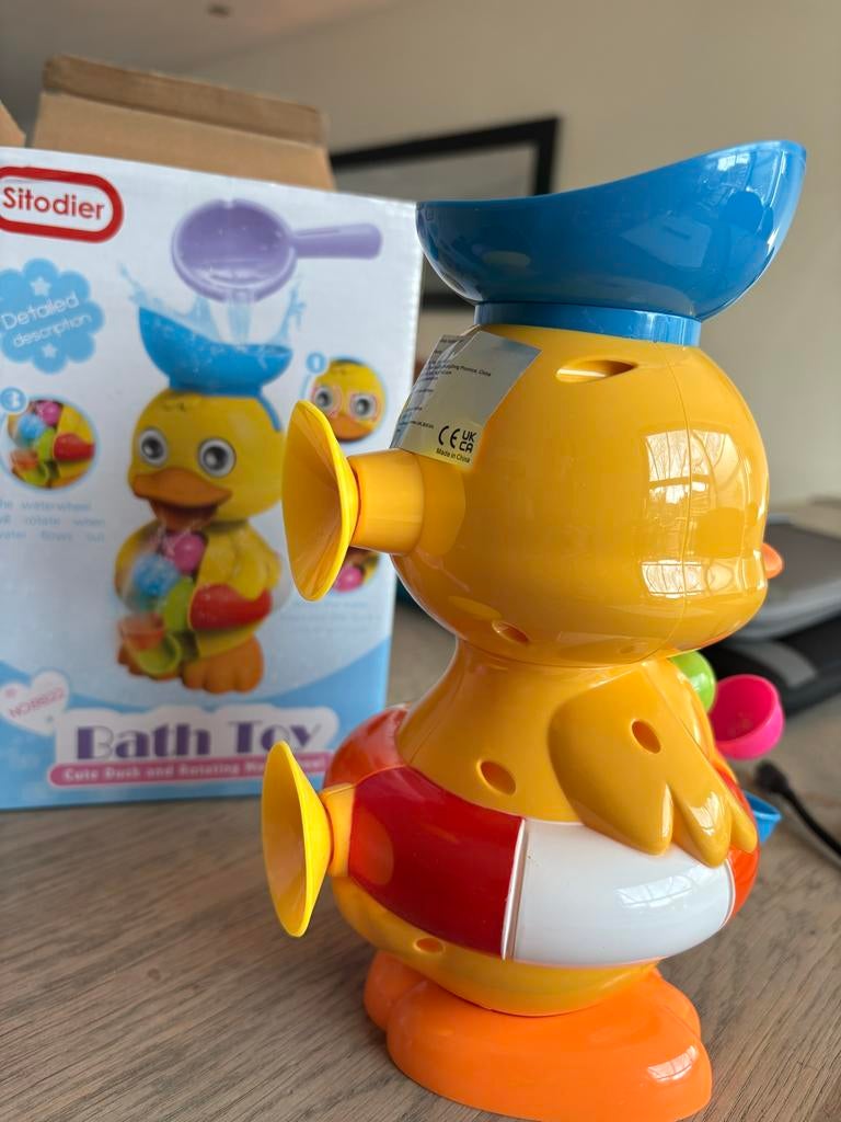 Sitodier badeend met draaiend waterrad, Kinderen en Baby's, Speelgoed | Badspeelgoed, Ophalen of Verzenden, Nieuw