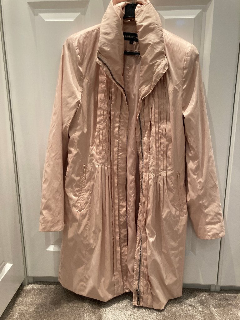 Creenstone trenchcoat  - zacht roze maat 40, Maat 38/40 (M), Creenstone, Ophalen of Verzenden, Zo goed als nieuw