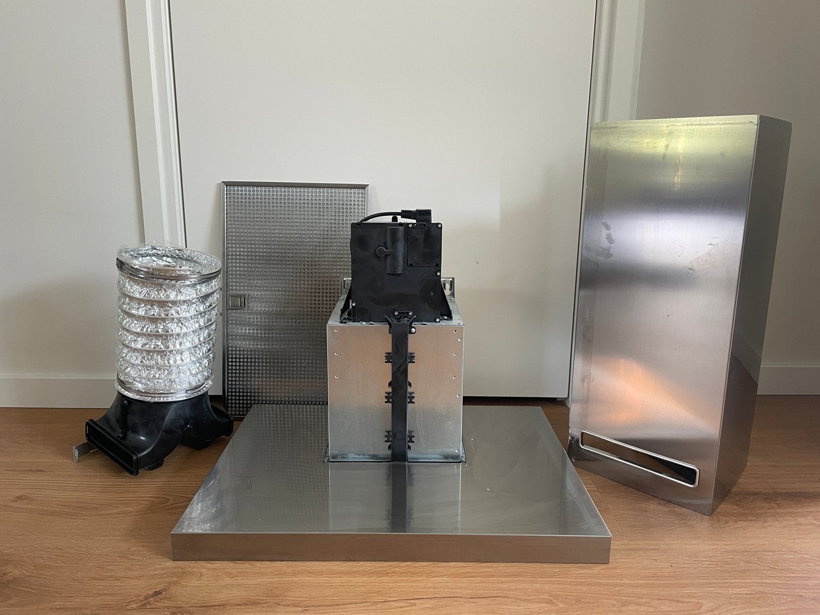 IKEA Matälskare Afzuigkap - RVS, 60 cm breed, Ophalen, Gebruikt, Wandschouwkap, Motor