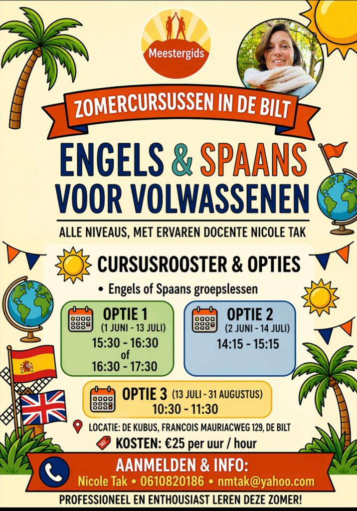Zomercursus Spaans en Engels, de Bilt, Utrecht, Eén persoon