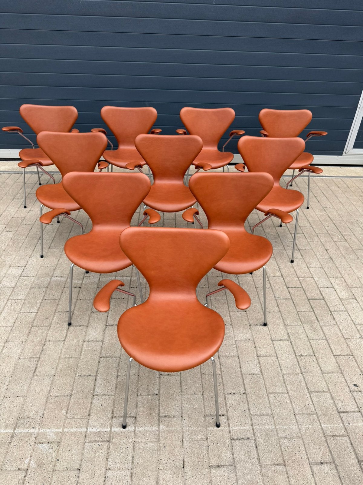 10 Fritz Hansen series 7 Vlinderstoelen Arne Jacobsen 10/10!, Ophalen of Verzenden, Leolux vitra togo møller sede artifort cassina b&b italia edra