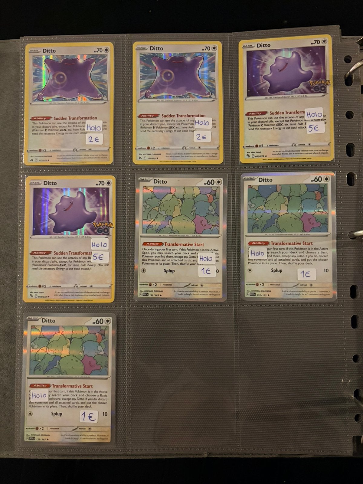Ditto pokemon kaarten, Ophalen of Verzenden, Zo goed als nieuw, Meerdere kaarten