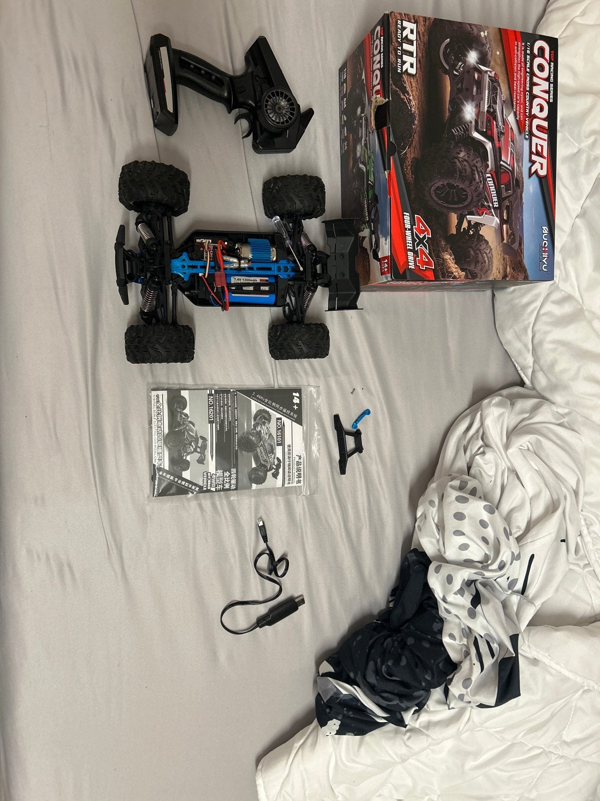 RC Auto Conquer 4x4 - Zo goed als nieuw, Elektro, Auto offroad, Ophalen of Verzenden, Zo goed als nieuw