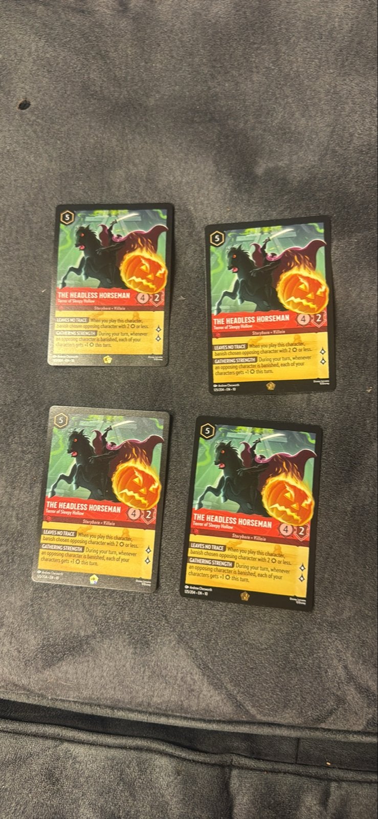 4x The Headless Horseman Disney Lorcana Kaarten, Hobby en Vrije tijd, Verzamelkaartspellen | Magic the Gathering, Ophalen of Verzenden