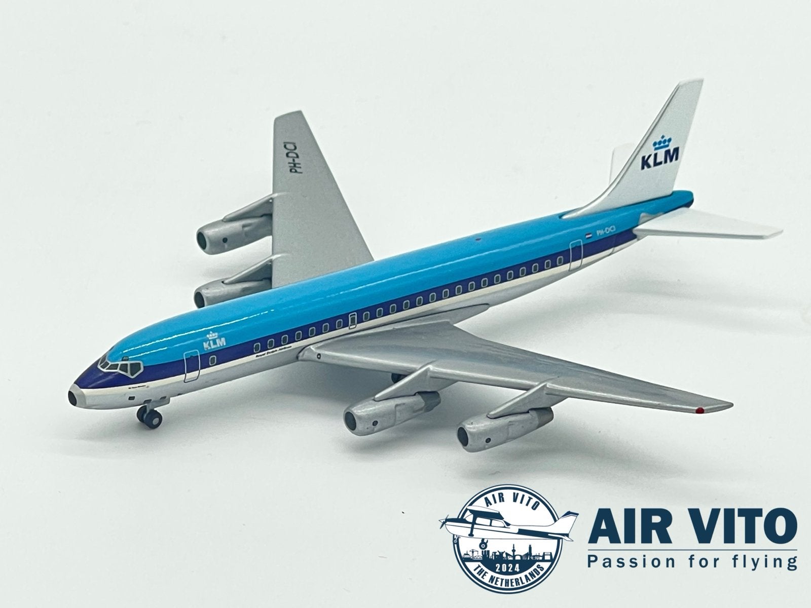 KLM DC-8-50 Vliegtuigmodel 1:400 - gemini jets, 2992jb, Schaalmodel, Ophalen of Verzenden, Operations@airvito.com