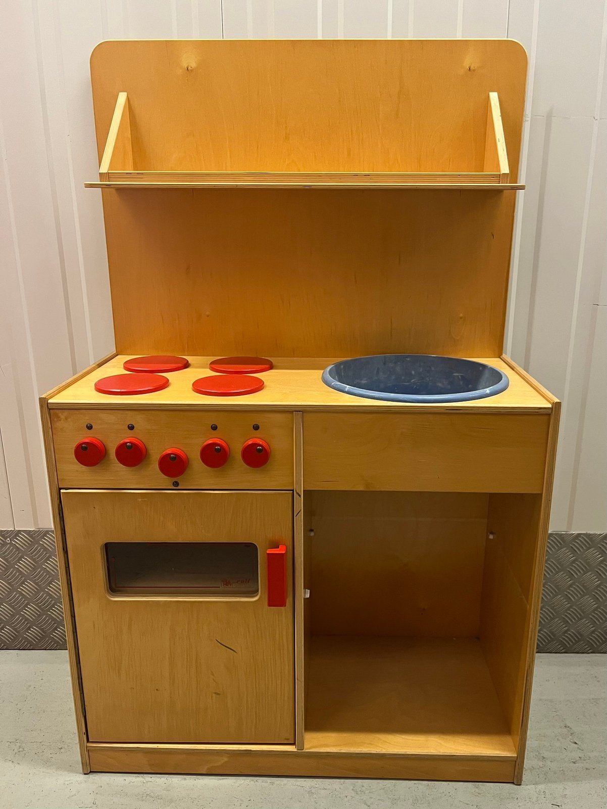Vintage speelkeuken kleuterklas kdv keuken kinderkeuken, Ophalen, Gebruikt, Hout, Speelkeuken