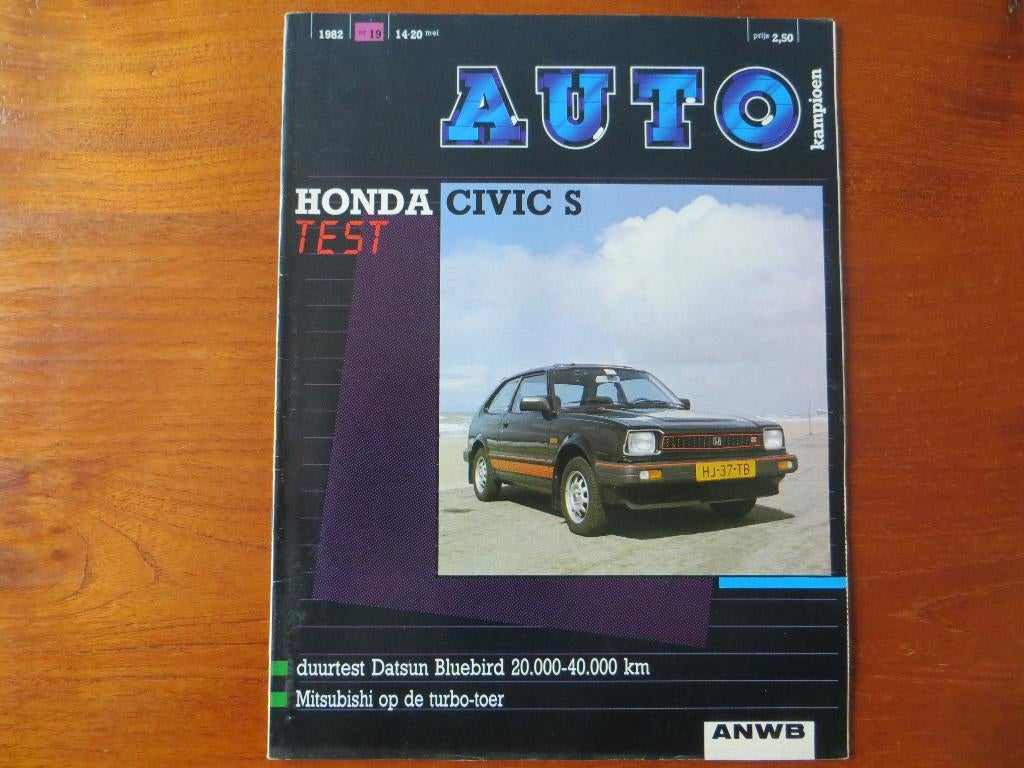 Autokampioen nr. 19 1982 Civic S, Bluebird, Mitsubishi Turbo, Ophalen of Verzenden, Nieuw, Mitsubishi