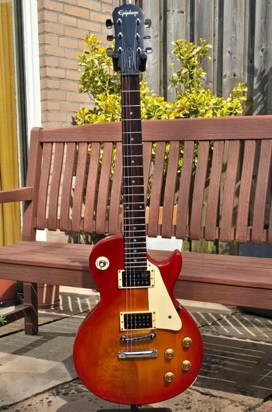 Epiphone Les Paul 'Double Burst' Korea 1994, Ophalen of Verzenden, Zo goed als nieuw, Solid body, Epiphone