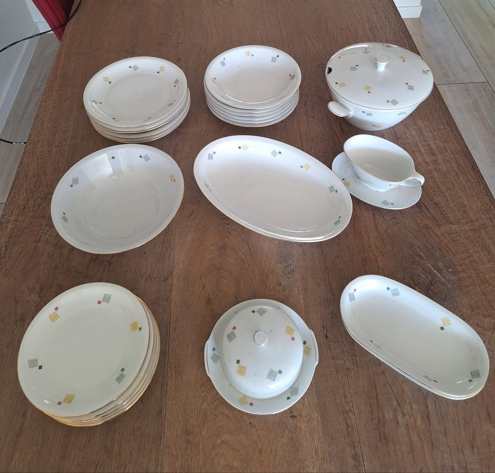 Prachtig vintage servies "60. 6 persoons., Ophalen of Verzenden