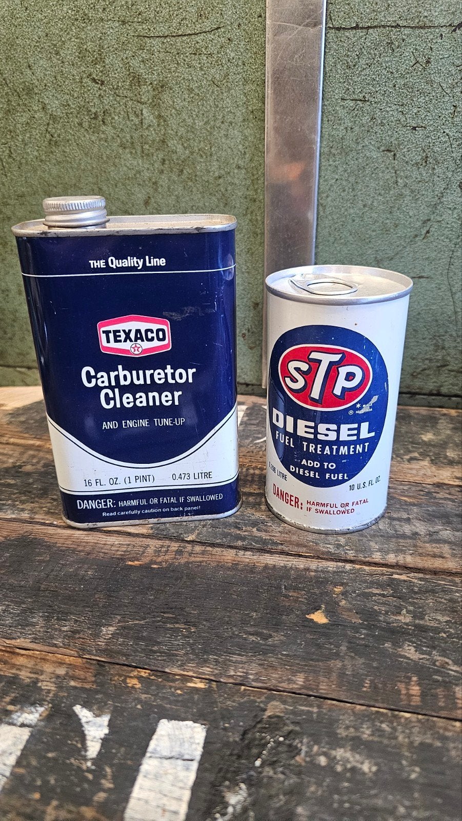 Texaco en stp blikken, Verzamelen, Ophalen of Verzenden